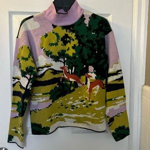 Maeve by Anthropologie Fanciful Mock Neck Sweater (XS) Extra Small